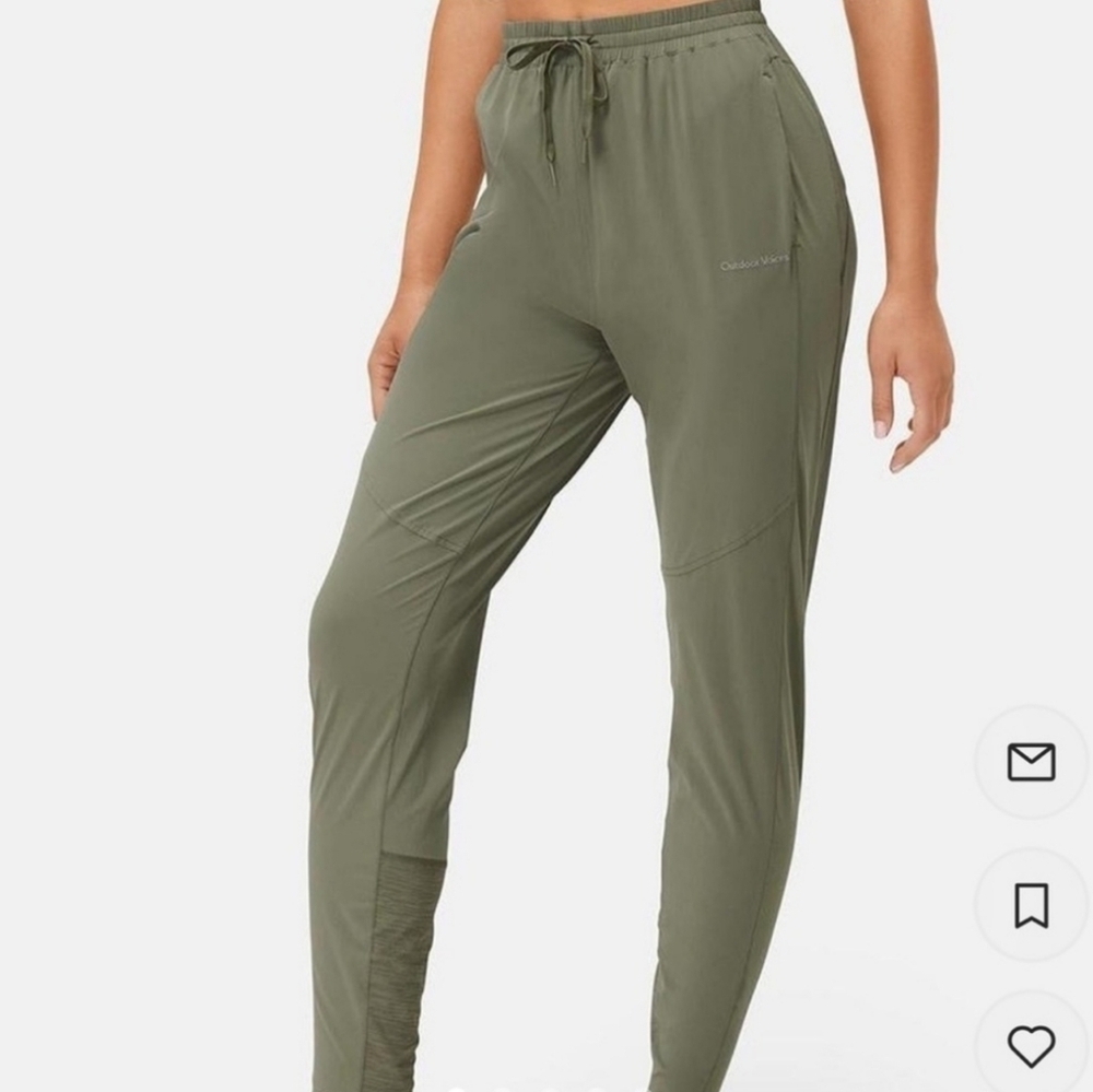 Outdoor Voices Techsweat Drawstring Track Pants size S Green